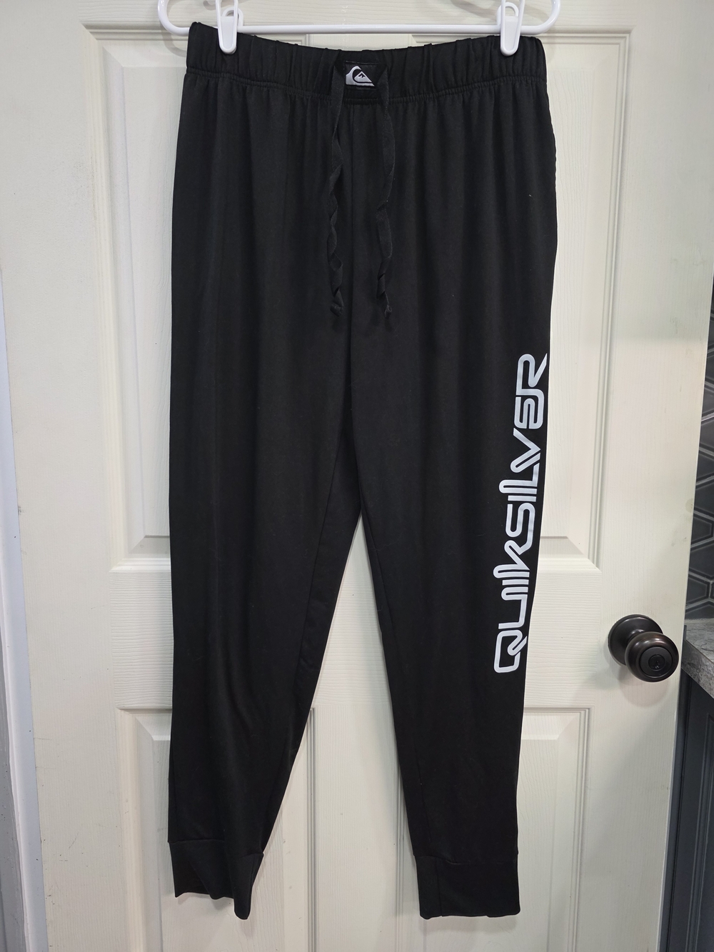 Quiksilver Men's Black Logo Jogger Lounge Pants - Black